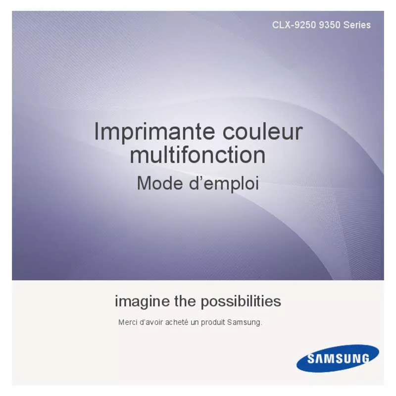 Mode d'emploi SAMSUNG CLX-9350ND