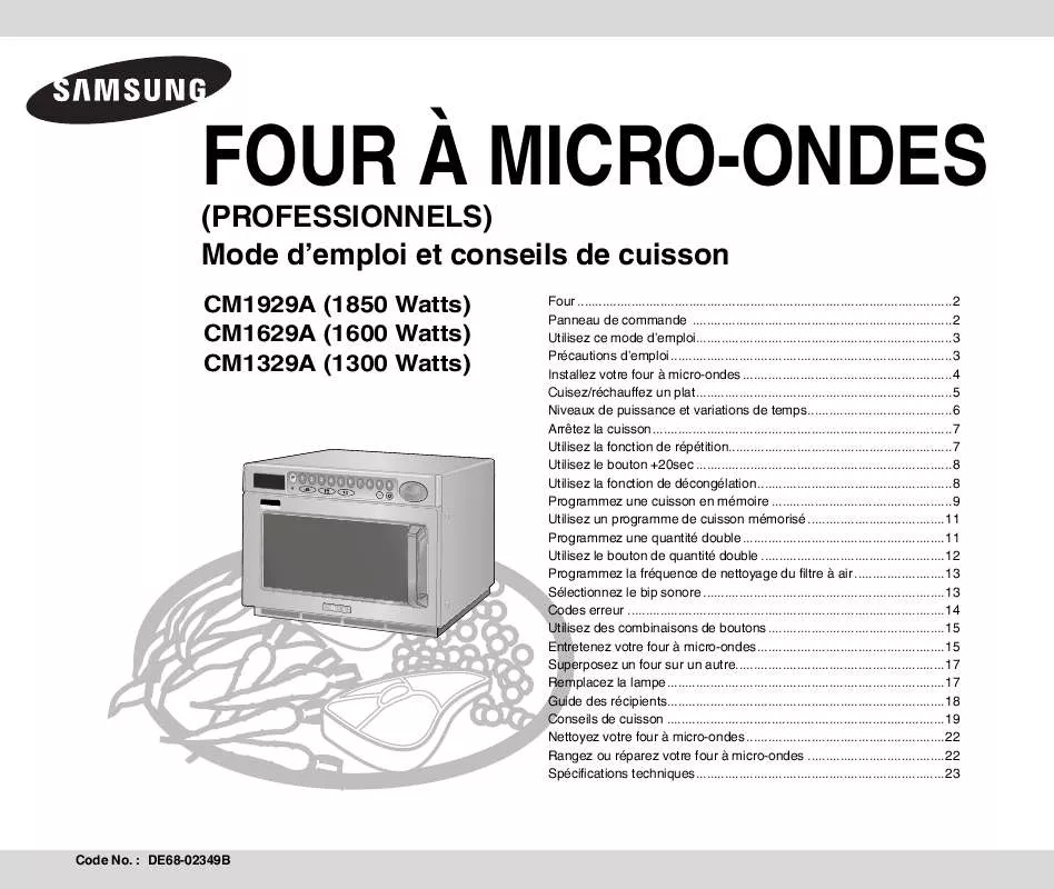 Mode d'emploi SAMSUNG CM1329A