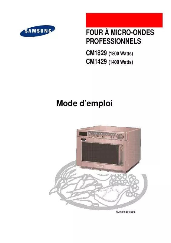 Mode d'emploi SAMSUNG CM1829