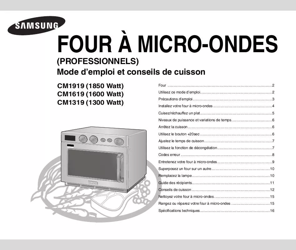 Mode d'emploi SAMSUNG CM1919