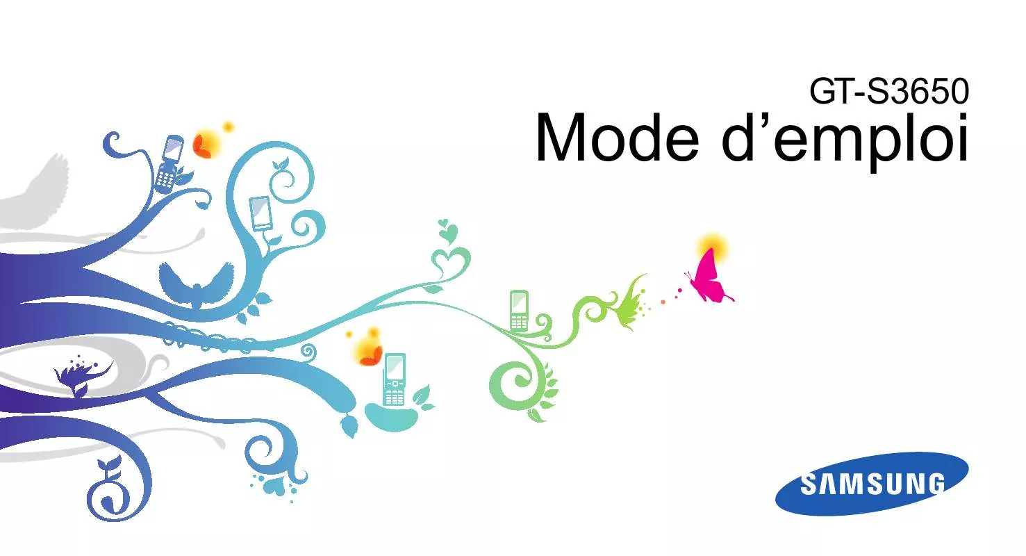 Mode d'emploi SAMSUNG CORBY S3650