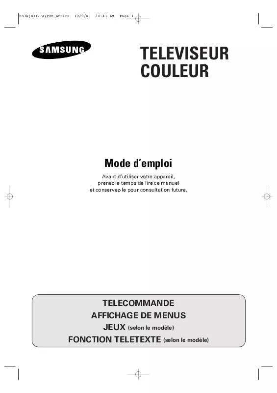 Mode d'emploi SAMSUNG CS-21M16ML