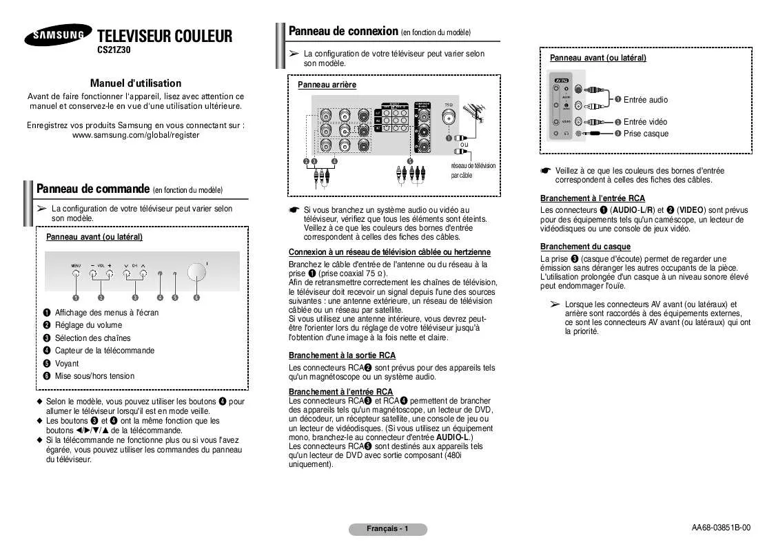 Mode d'emploi SAMSUNG CS-21Z30MH