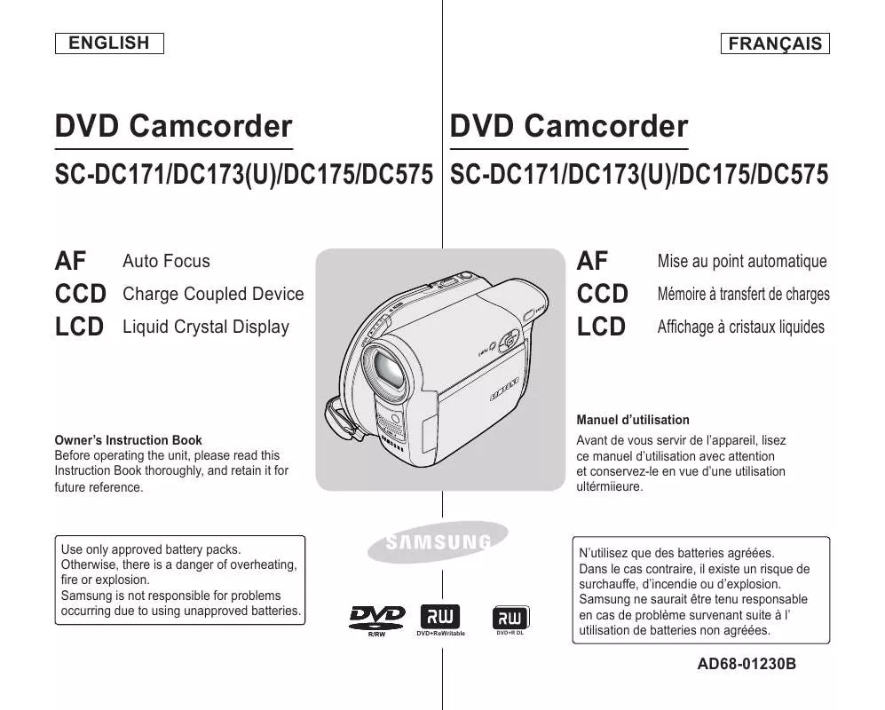 Mode d'emploi SAMSUNG DC173