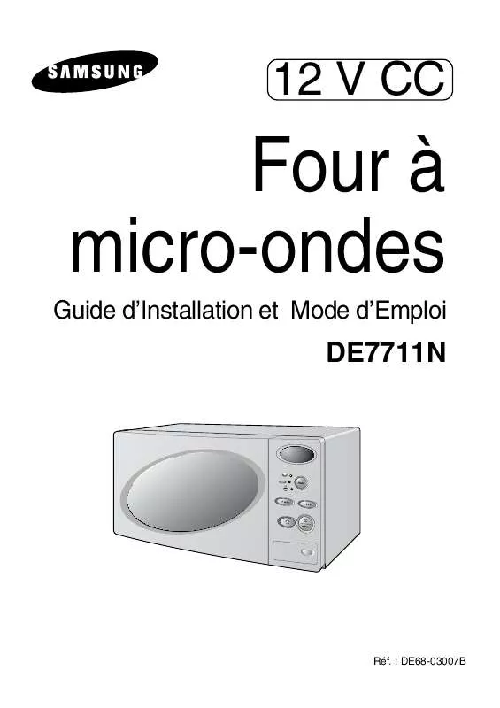 Mode d'emploi SAMSUNG DE7711N