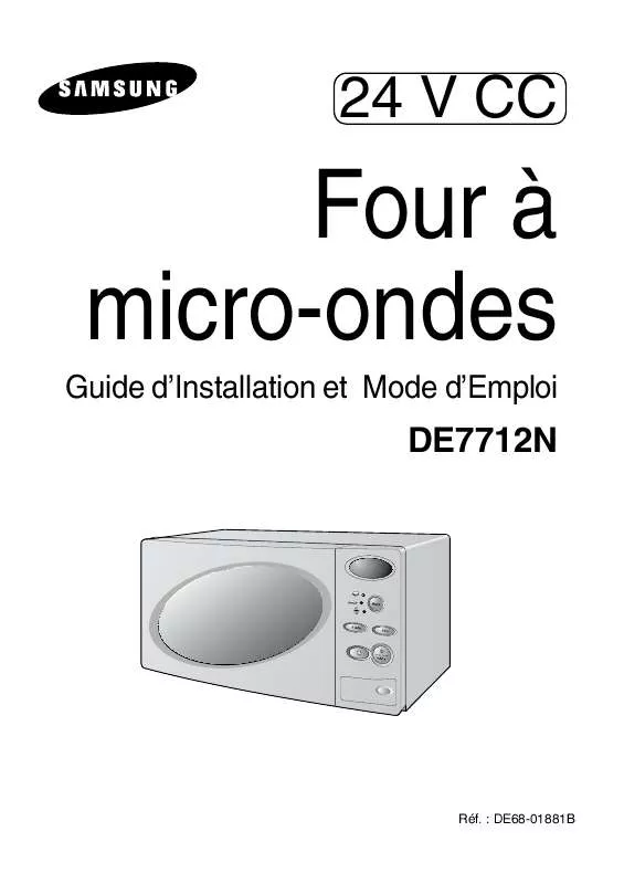 Mode d'emploi SAMSUNG DE7712N-XEF