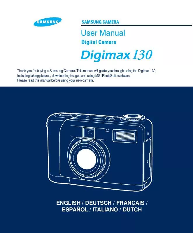 Mode d'emploi SAMSUNG DIGIMAX130