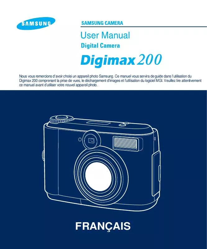 Mode d'emploi SAMSUNG DIGIMAX200