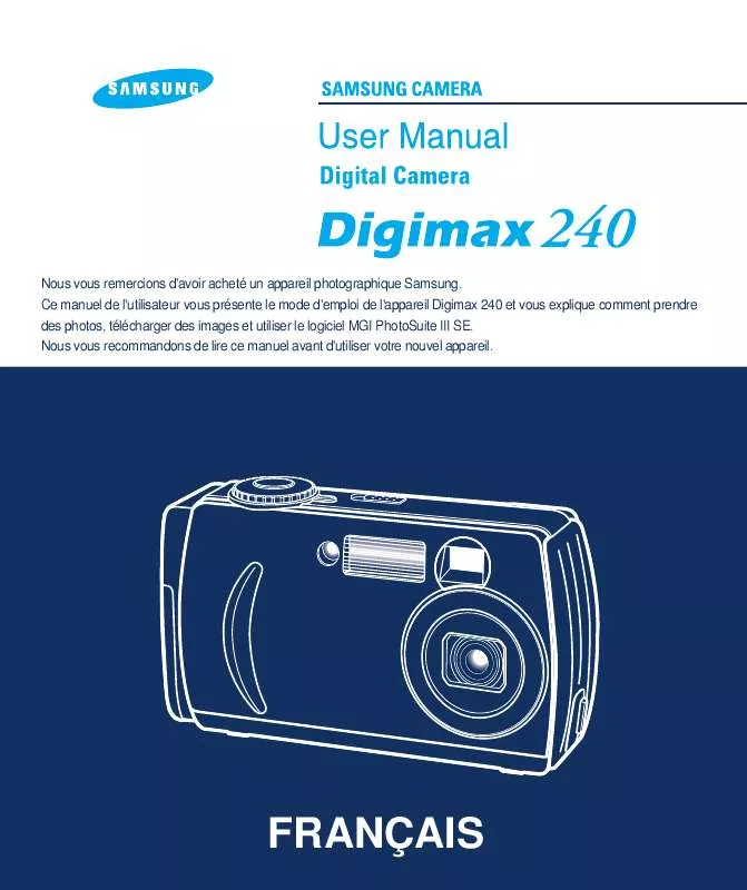 Mode d'emploi SAMSUNG DIGIMAX240