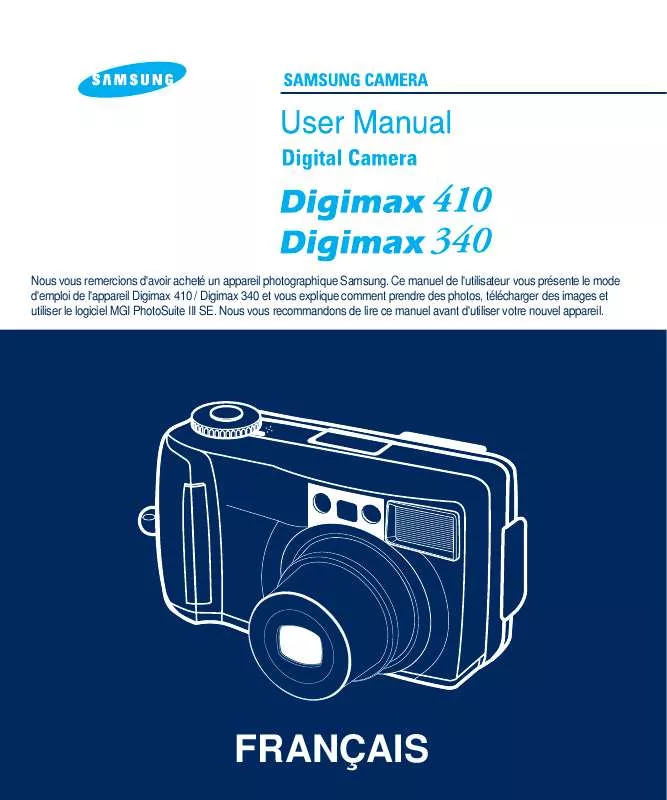 Mode d'emploi SAMSUNG DIGIMAX340