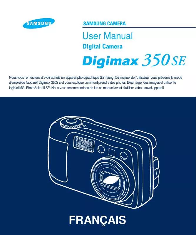 Mode d'emploi SAMSUNG DIGIMAX350 SE