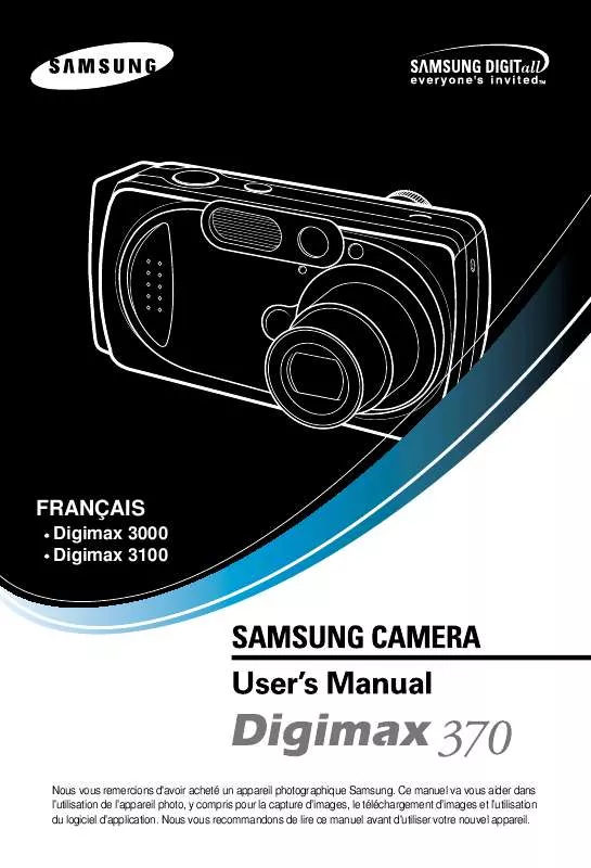 Mode d'emploi SAMSUNG DIGIMAX370