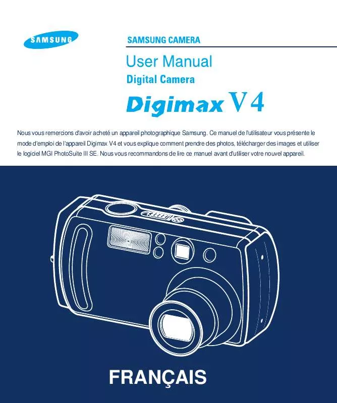 Mode d'emploi SAMSUNG DIGIMAX4500 SUPER