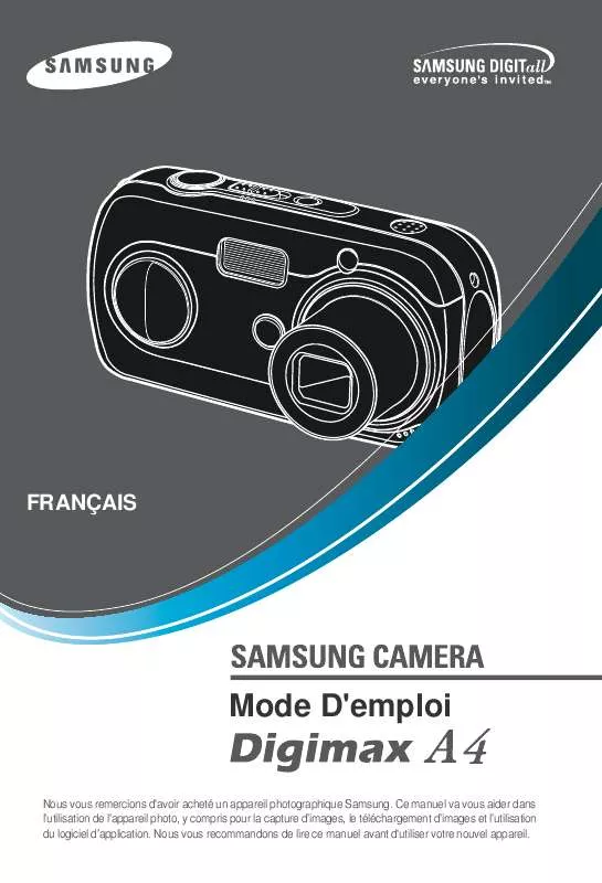 Mode d'emploi SAMSUNG DIGIMAXA4