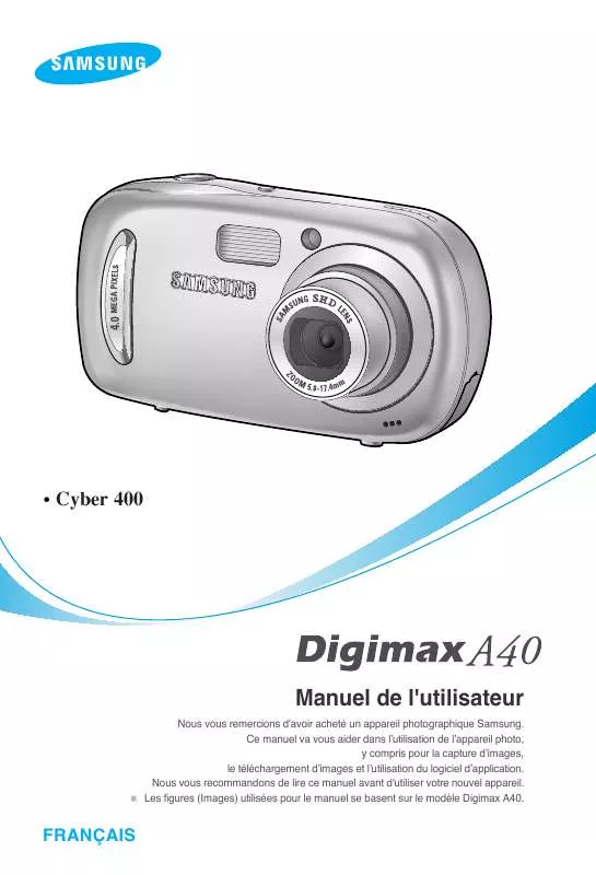 Mode d'emploi SAMSUNG DIGIMAXA40