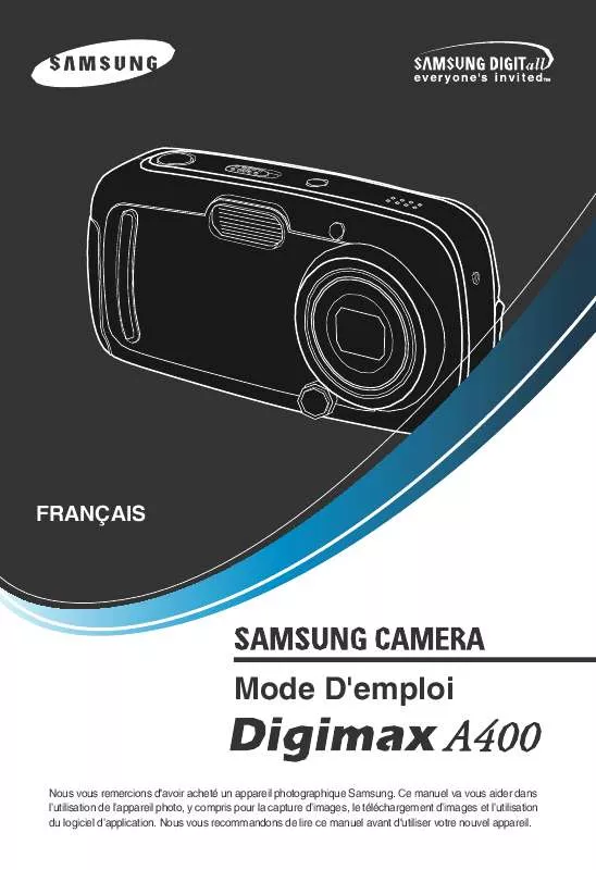 Mode d'emploi SAMSUNG DIGIMAXA400