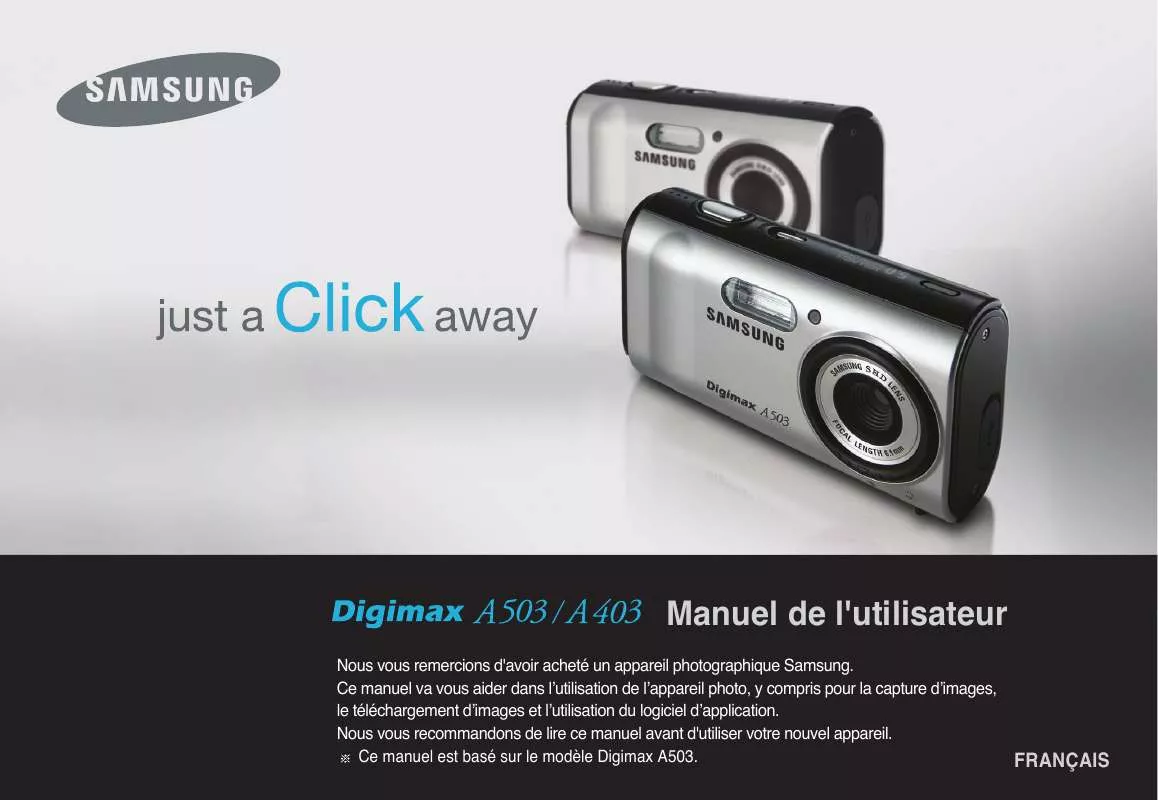 Mode d'emploi SAMSUNG DIGIMAXA503