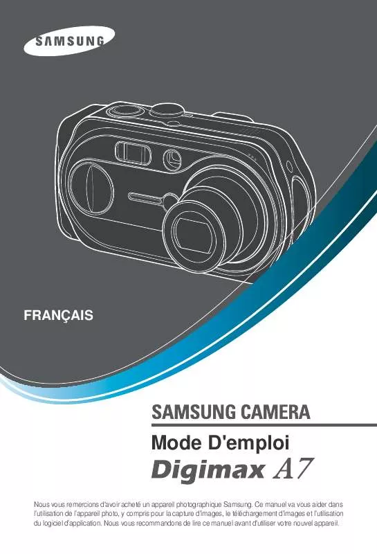 Mode d'emploi SAMSUNG DIGIMAXA7