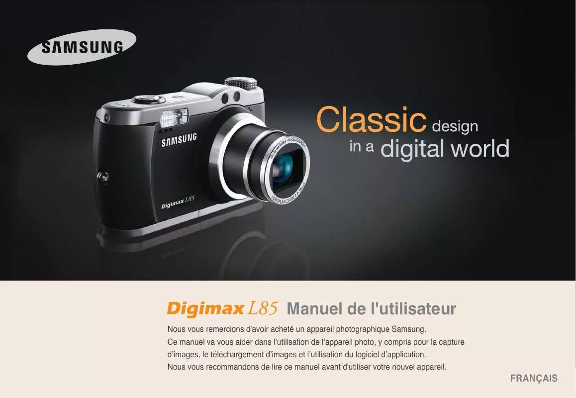 Mode d'emploi SAMSUNG DIGIMAXL85