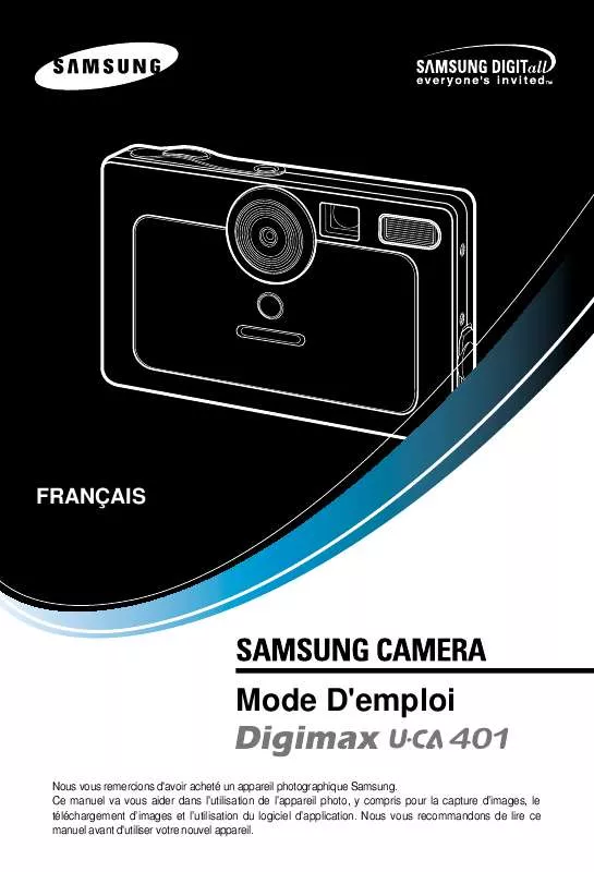 Mode d'emploi SAMSUNG DIGIMAXUCA 401