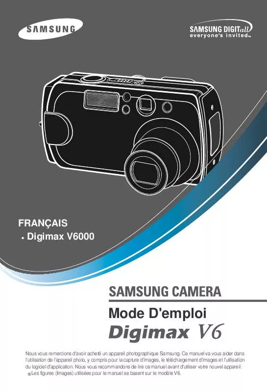 Mode d'emploi SAMSUNG DIGIMAXV6