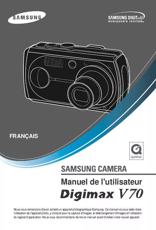 Mode d'emploi SAMSUNG DIGIMAXV70