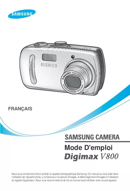 Mode d'emploi SAMSUNG DIGIMAXV800