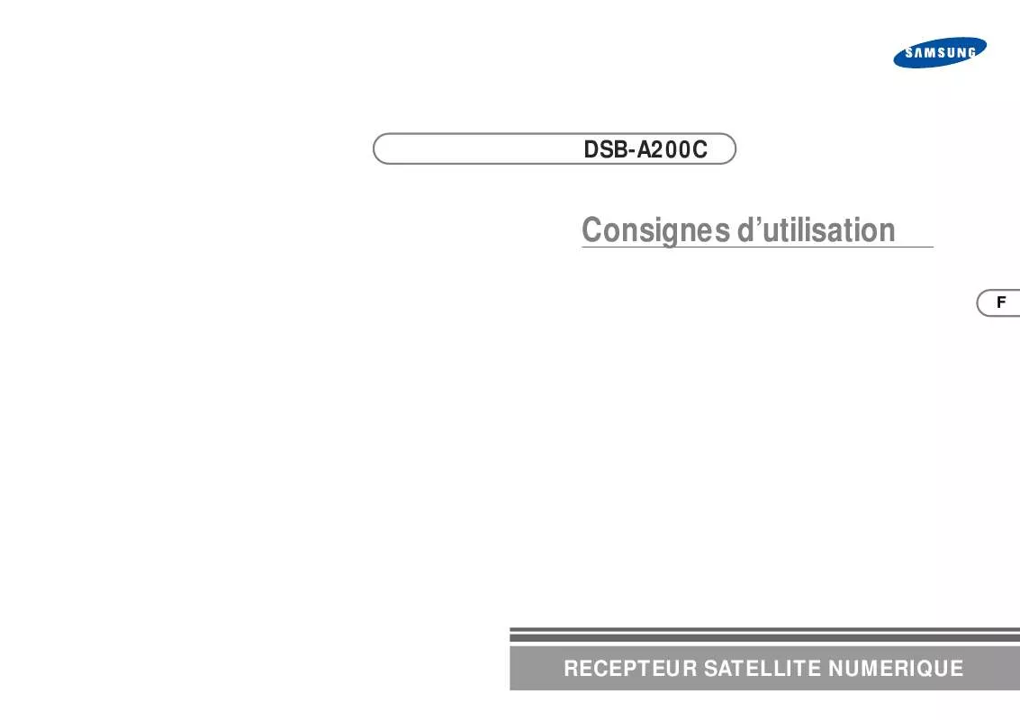 Mode d'emploi SAMSUNG DSB-A200C