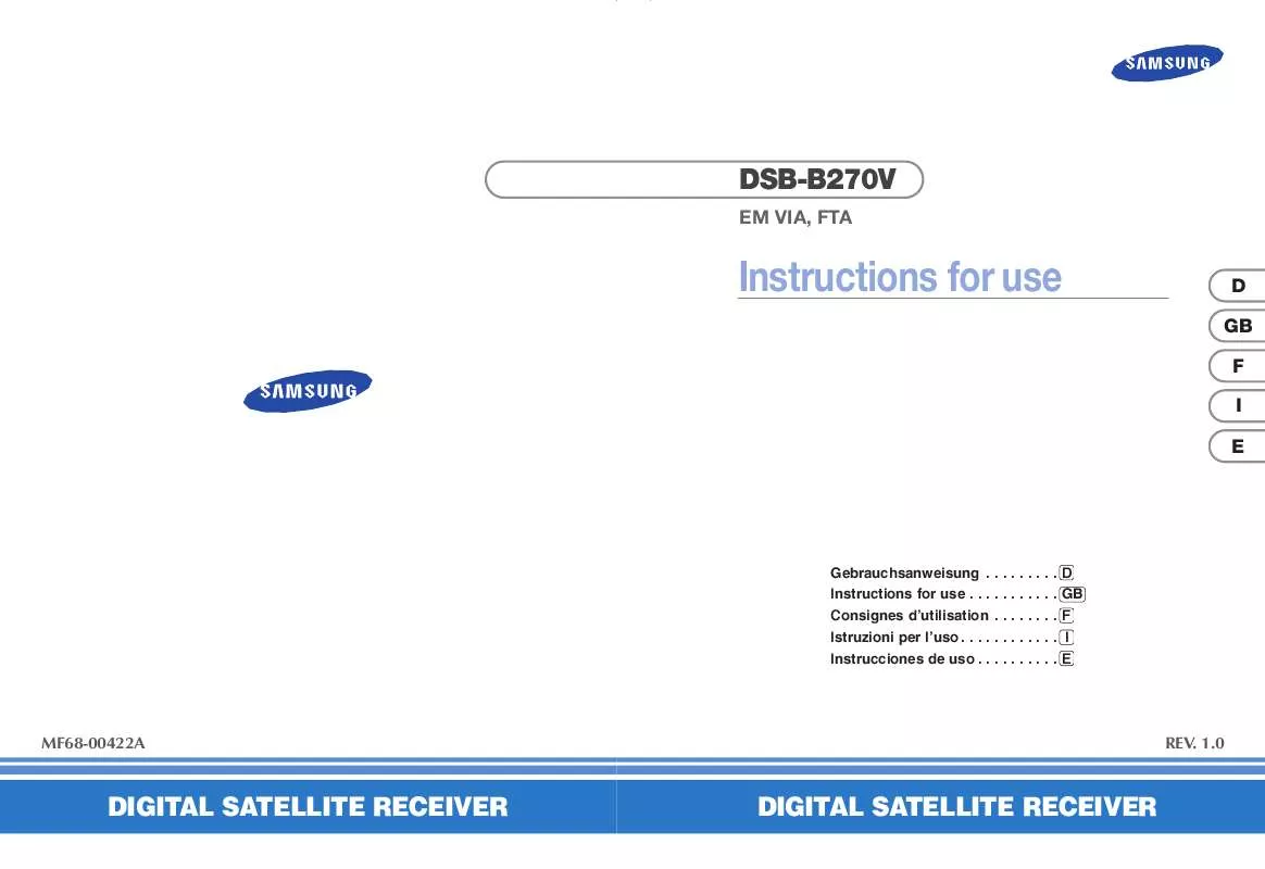 Mode d'emploi SAMSUNG DSB-B270