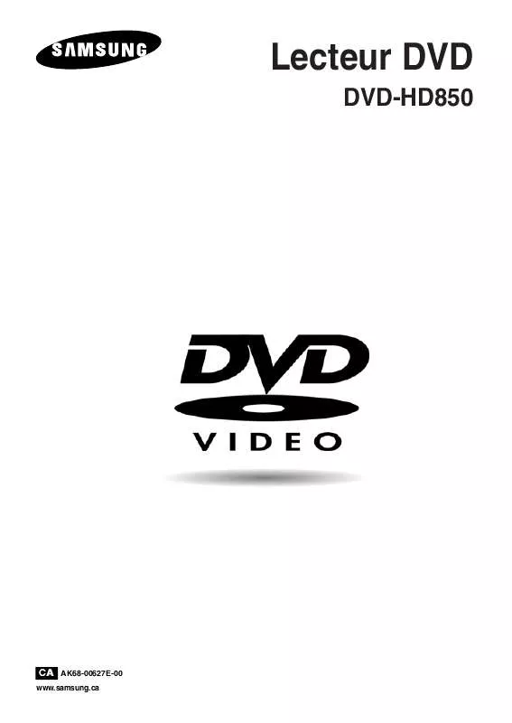 Mode d'emploi SAMSUNG DVD-HD850