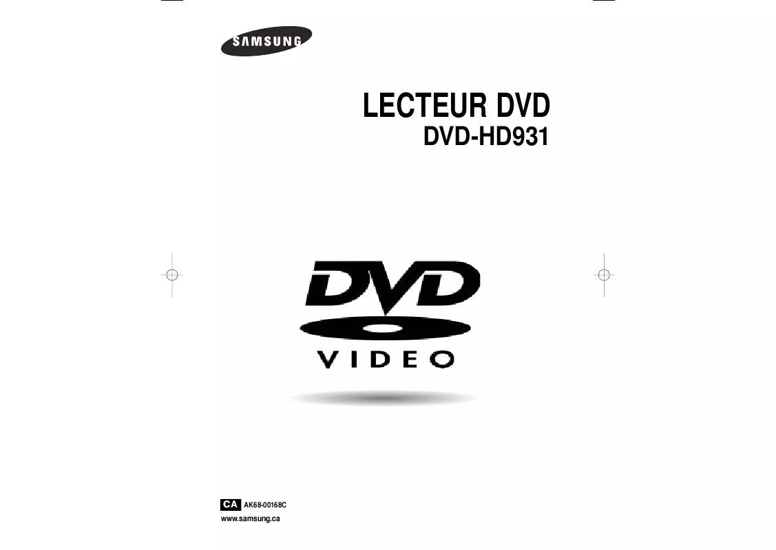 Mode d'emploi SAMSUNG DVD-HD931