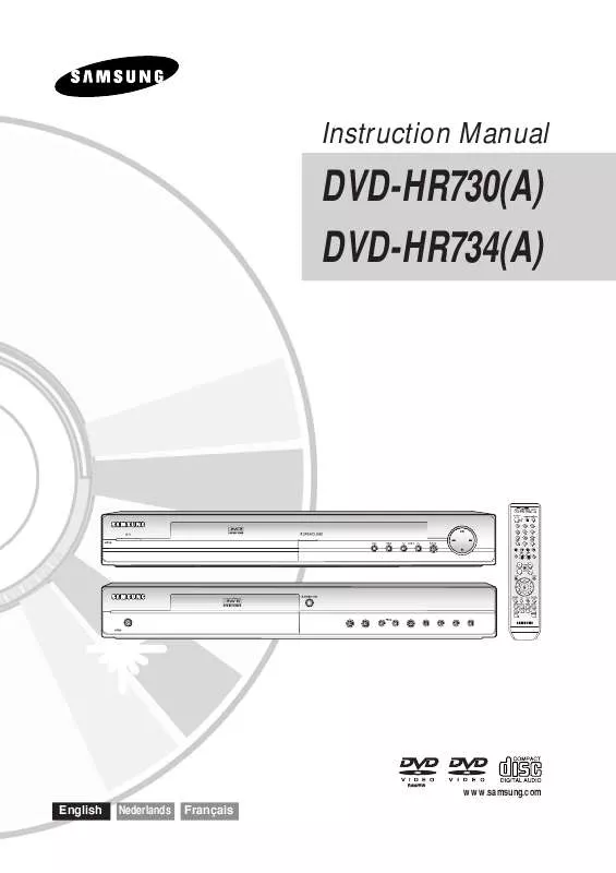 Mode d'emploi SAMSUNG DVD-HR730A