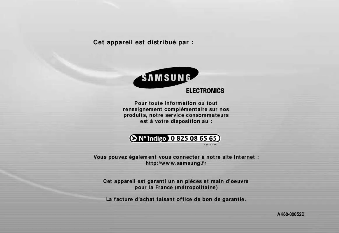 Mode d'emploi SAMSUNG DVD-L100