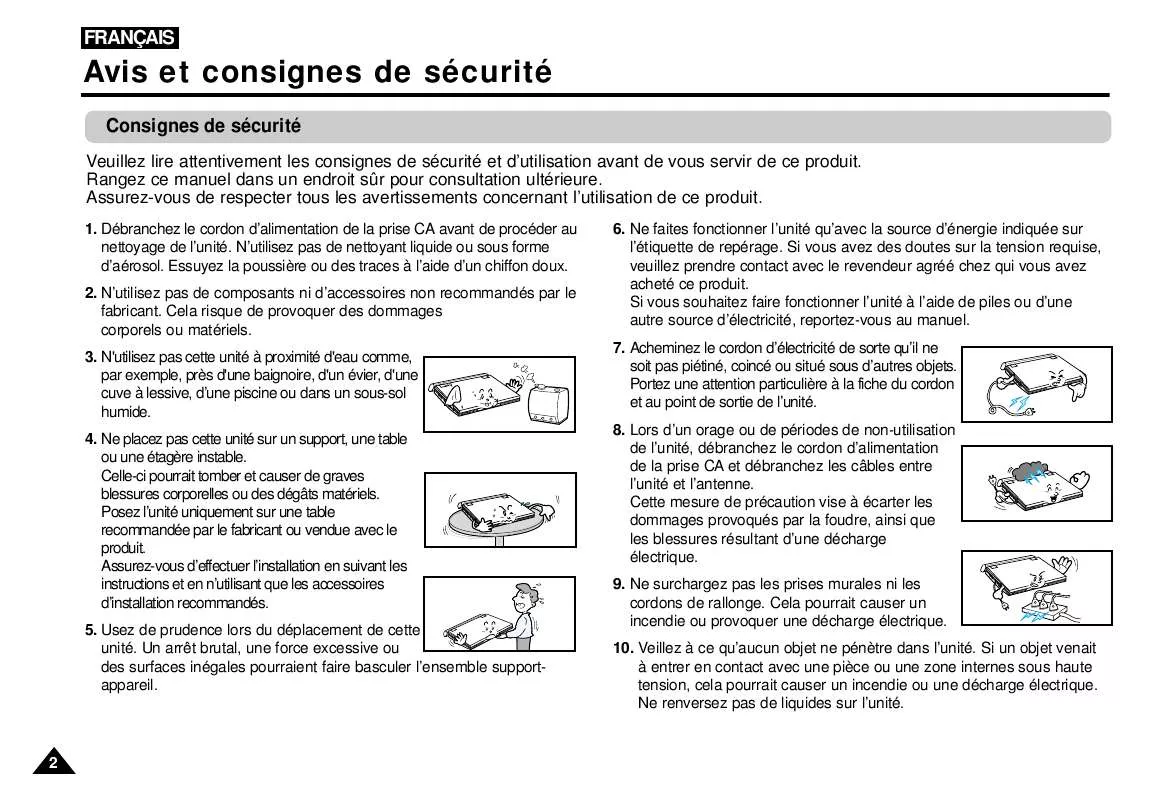 Mode d'emploi SAMSUNG DVD-L1200W