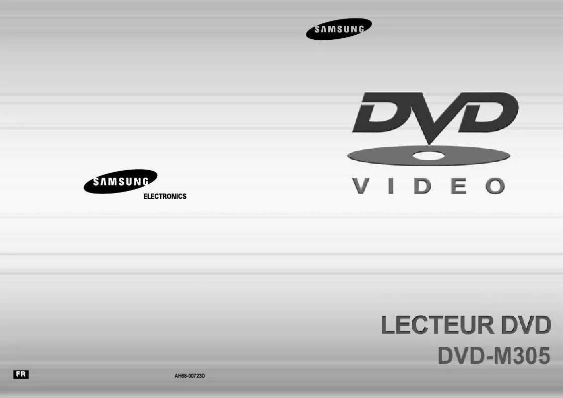 Mode d'emploi SAMSUNG DVD-M305-XEF