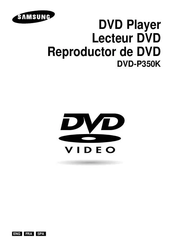 Mode d'emploi SAMSUNG DVD-P350K