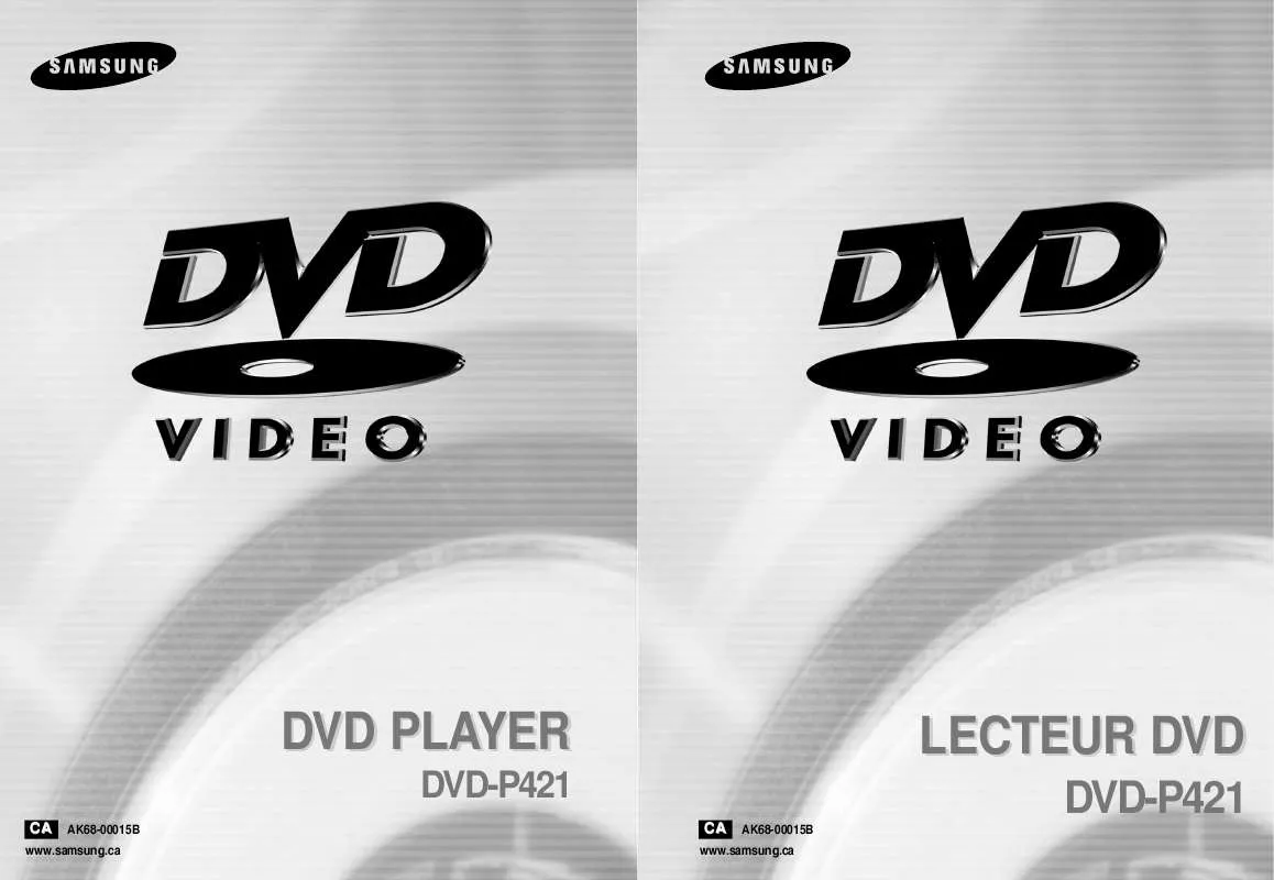 Mode d'emploi SAMSUNG DVD-P421