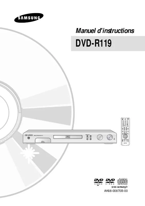 Mode d'emploi SAMSUNG DVD-R119