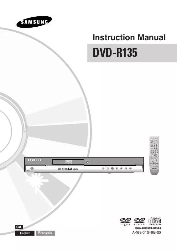 Mode d'emploi SAMSUNG DVD-R135