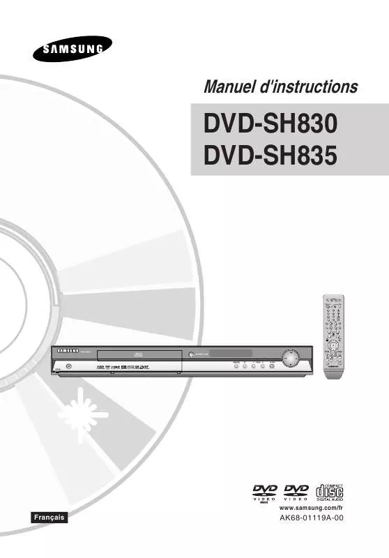 Mode d'emploi SAMSUNG DVD-SH830