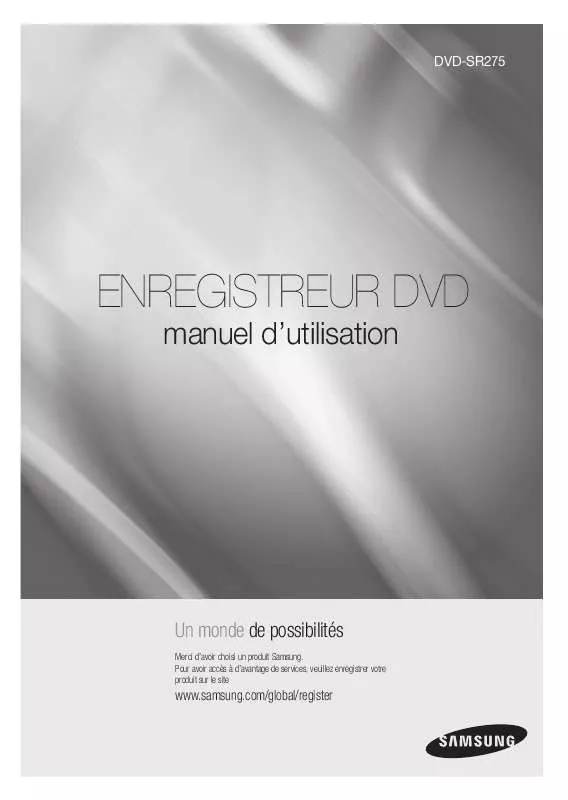 Mode d'emploi SAMSUNG DVD-SR275