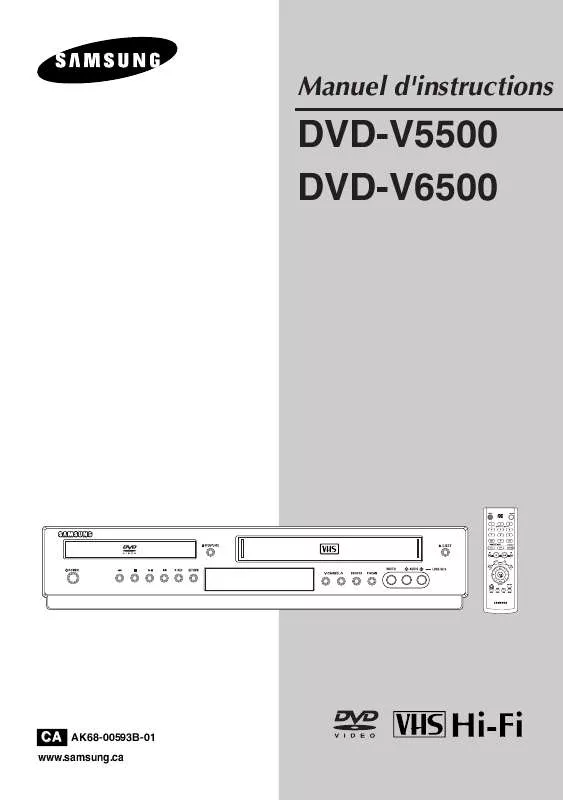 Mode d'emploi SAMSUNG DVD-V5500