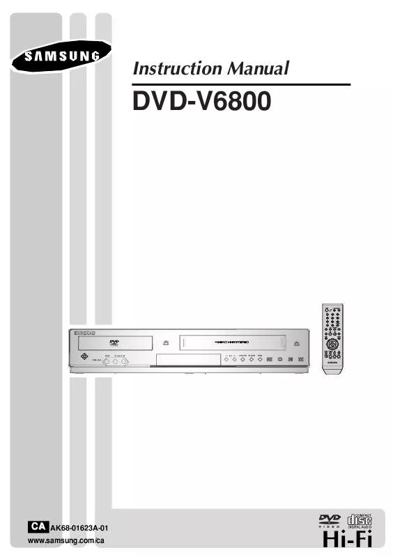 Mode d'emploi SAMSUNG DVD-V6800