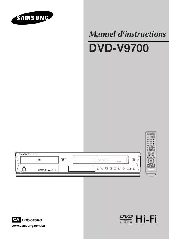 Mode d'emploi SAMSUNG DVD-V9700