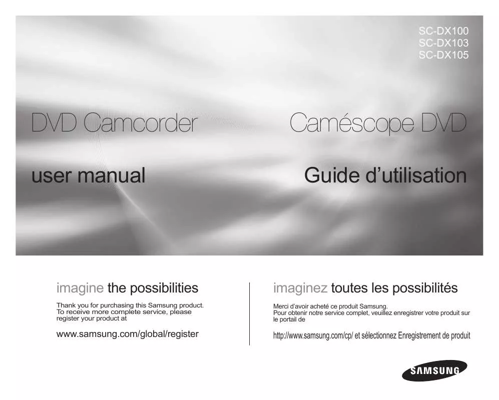 Mode d'emploi SAMSUNG DX100