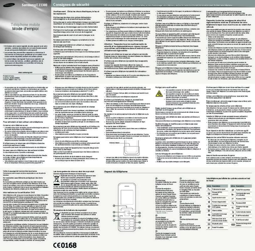 Mode d'emploi SAMSUNG E2330