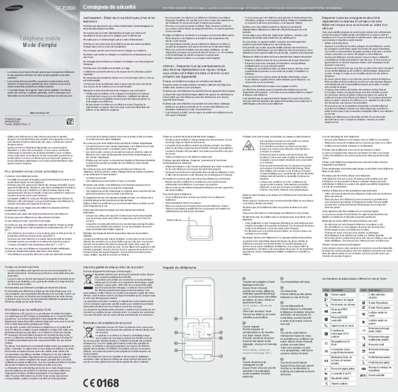 Mode d'emploi SAMSUNG E2600