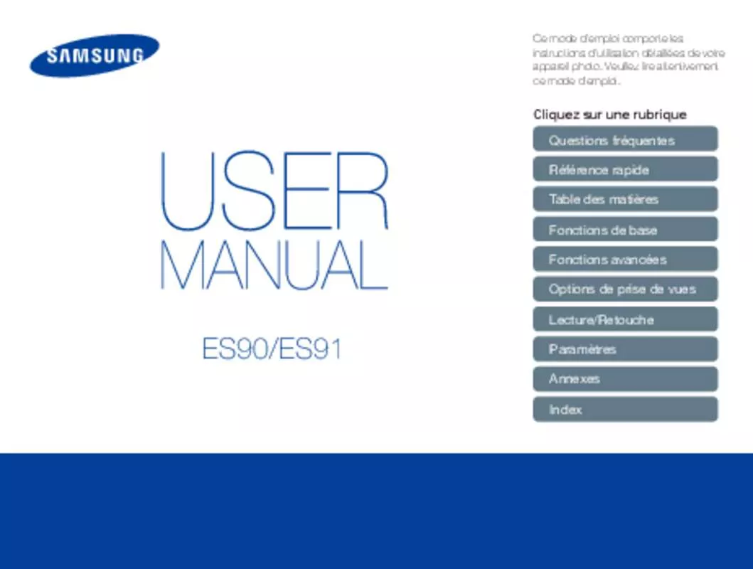 Mode d'emploi SAMSUNG ES 90