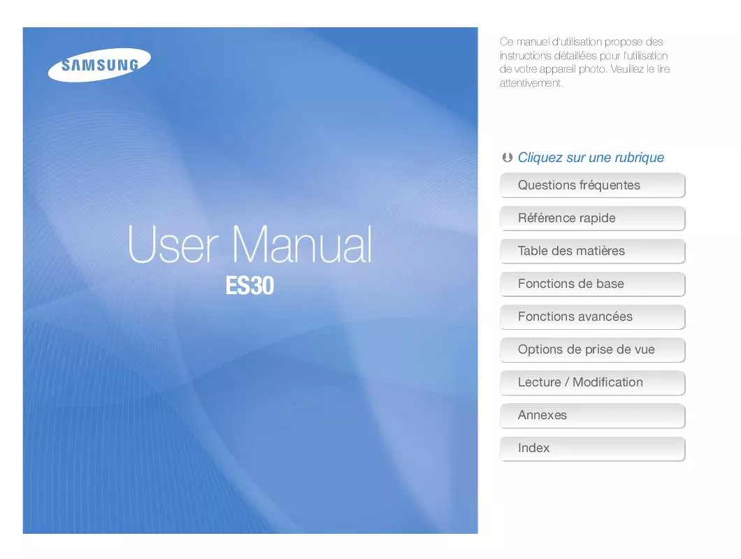 Mode d'emploi SAMSUNG ES30