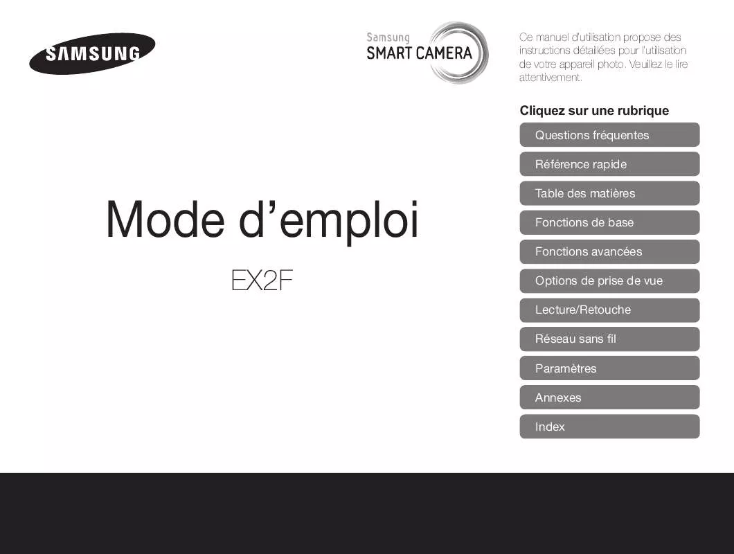 Mode d'emploi SAMSUNG EX2F